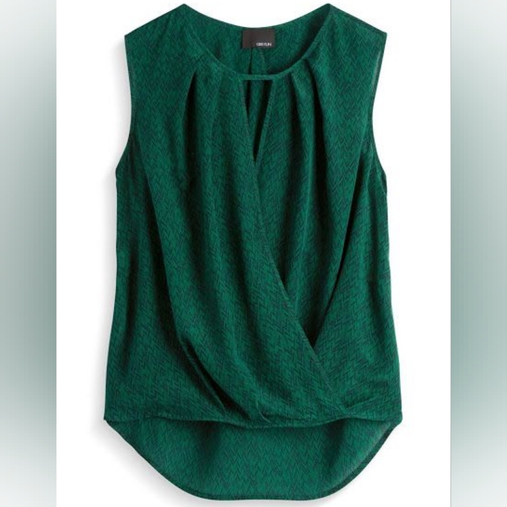 Greylin Silk Green Tank Top